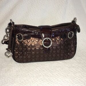 Brighton Trixie Handbag Bronze Quilted Leather Heart Bag Charm‎